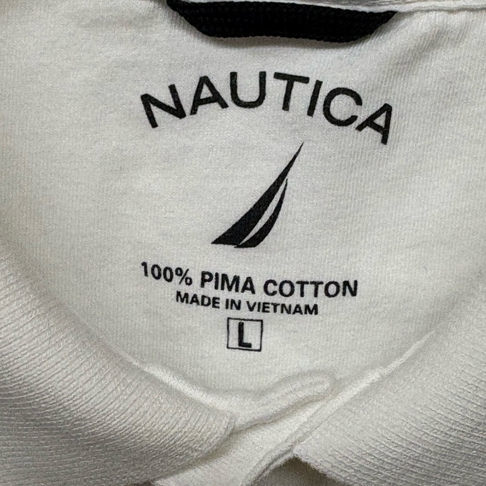 Nautica Men’s Performance Deck Polo Large – White – Classic - Picture 5 of 6